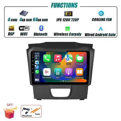 Android Auto Car Radio For Isuzu DMAX 2015 - 2019 Multimedia Stereo Video Player Navigation GPS Carplay 4G WIFI DSP RDS BT