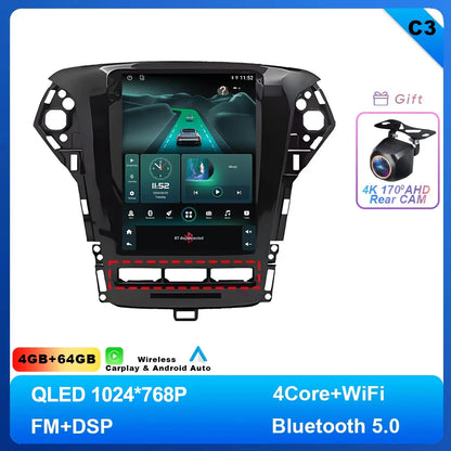 9.7 inch Android 14 Car Radio For Ford Mondeo MK4 2011 - 2013 Navigation Autoradio Multimedia Player DVD GPS Stereo WIFI 4G DVD