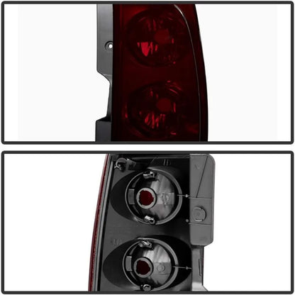 ACANII - For 2007-2014 GMC Yukon XL 1500 2500 [Red Smoked] Tail Lights Brake Lamps Left+Right