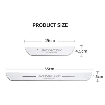 USB Welcome Pedal Lights for SKYACTIV Car RGB Door Sill Protector Pathway Lamps Streamer LED Ambient Light Accessories