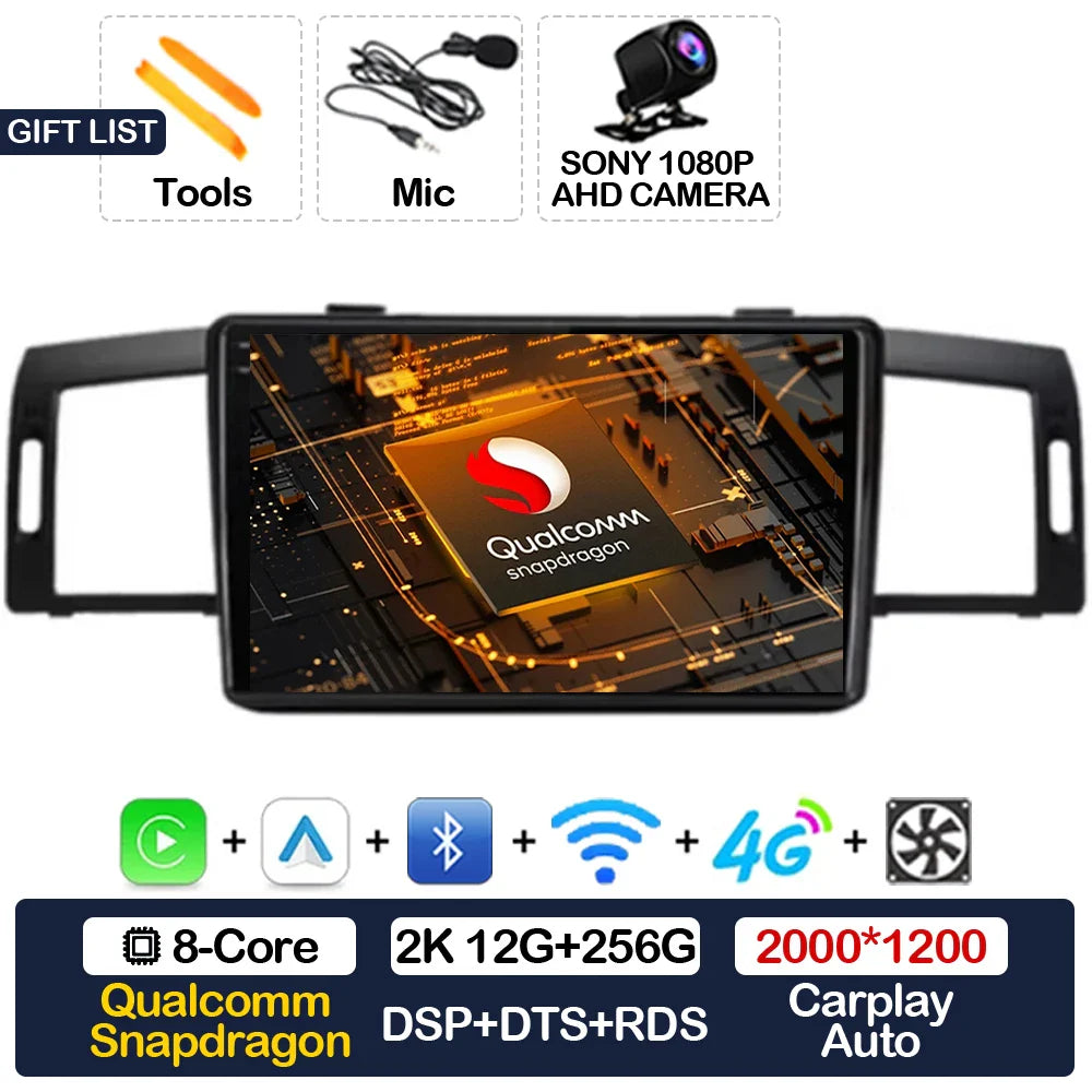 Android 15 Head Unit For Infiniti M35 2003 - 2010 Nissan Fuga 2005 - 2010 Car Radio Multimedia Video Player CarPlay Auto 4G WIFI