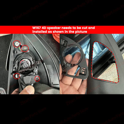 4D Rotating Tweeter Speaker 64 Colors Car Treble Horn Tuning For Mercedes Benz 2020+ W167 GLE GLS Car Horn Refit Ambient light