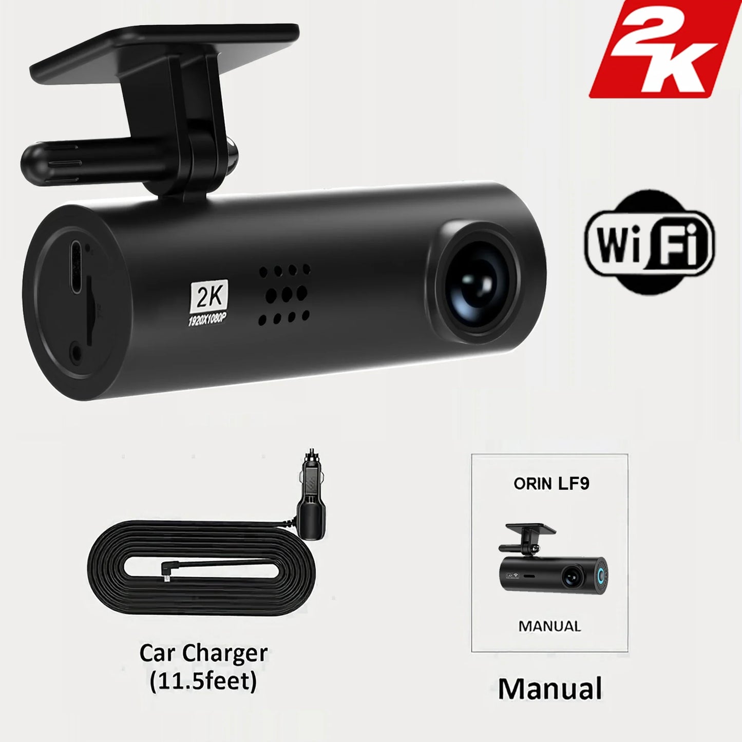 2K Car Dash Cam DVR Recorder Auto Recorder APP Control Black Box WIth WIFI Voice 24h Parking Monitoring function car accessories