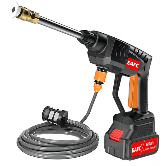 60Bar 21V Cordless High Pressure Car Wash Washer Gun 40WH/80WH Car Wash Gun Electric Water Gun Machine power tools