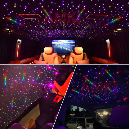 20W Twinkle RGBW Meteor Starry Sky Car Star Ceiling Light Fiber Optic Light APP Control Led Star Roof Interior Atmosphere Light