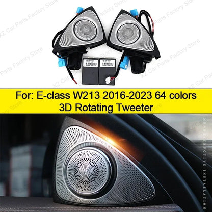 For Mercedes Benz E-Class W213 Air Vents 64 Colors 3D 4D Rotate Tweeter Interior W213 Ambient Light Speaker Cover for Light