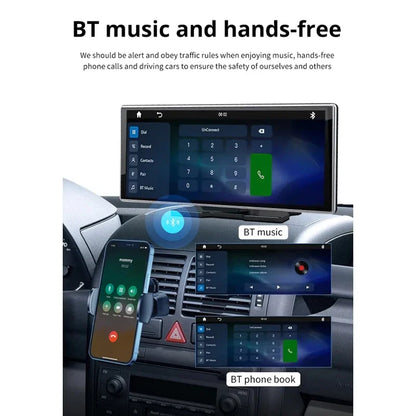 Truck 12-24V 11.26" Reversing Image Universal Dash Recorder Wireless Carplay BT Multimedia Player