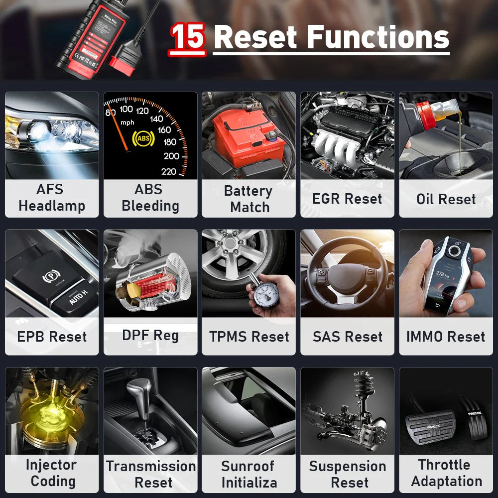 Thinkdiag2 All System Bidirectional Control OBD2 Diagnostic Scanner for iOS & Android, Bluetooth Scan Tool with CAN-FD Protocol,