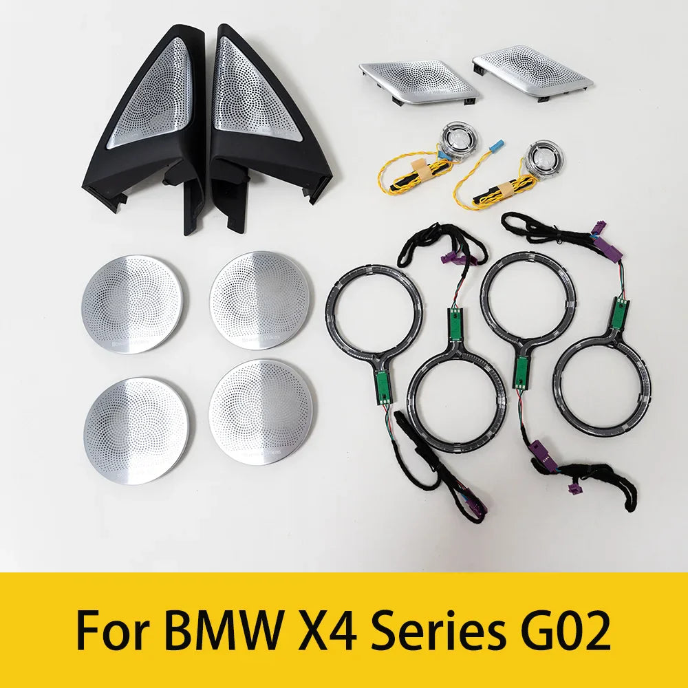 11-Color LED Speaker Covers for BMW X3/X4 G01/G02 - Hi-Fi Audio Upgrade with Ambient Lights