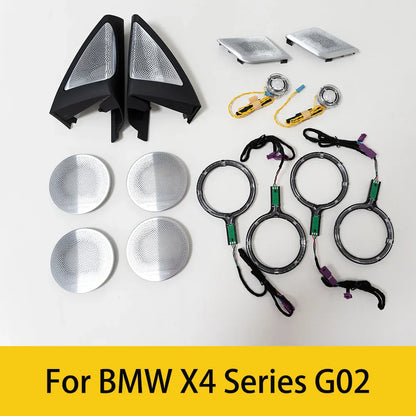 11-Color LED Speaker Covers for BMW X3/X4 G01/G02 - Hi-Fi Audio Upgrade with Ambient Lights