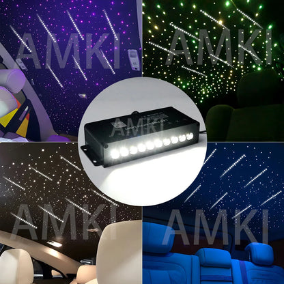 DC12V Meteor Light Engine Car Home ceiling Shooting Star Fiber optic DIY 28key RF APP Controlled Car Roof Star Light