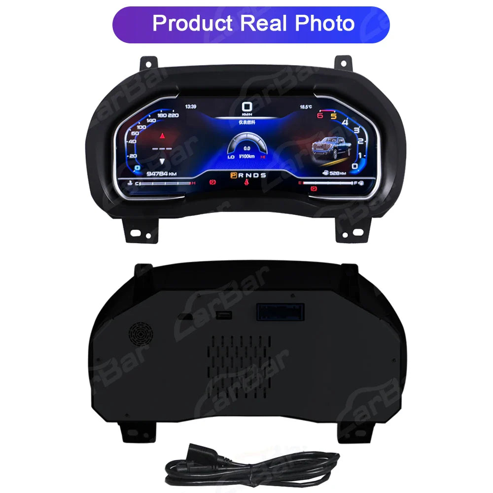 Carbar 12.3" LCD Dashboard Screen For Chevrolet Silverado 2013-2019 GMC Sierra  Car Digital Instrument Cluster Speedometer