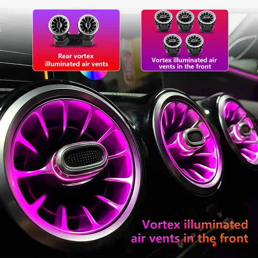 7/5pcs 64 Colors Interior Ambient Light For Mercedes-Benz C Class W205 2015-2023 W213 W156 W117 W176 Air Vent Lights Accessories