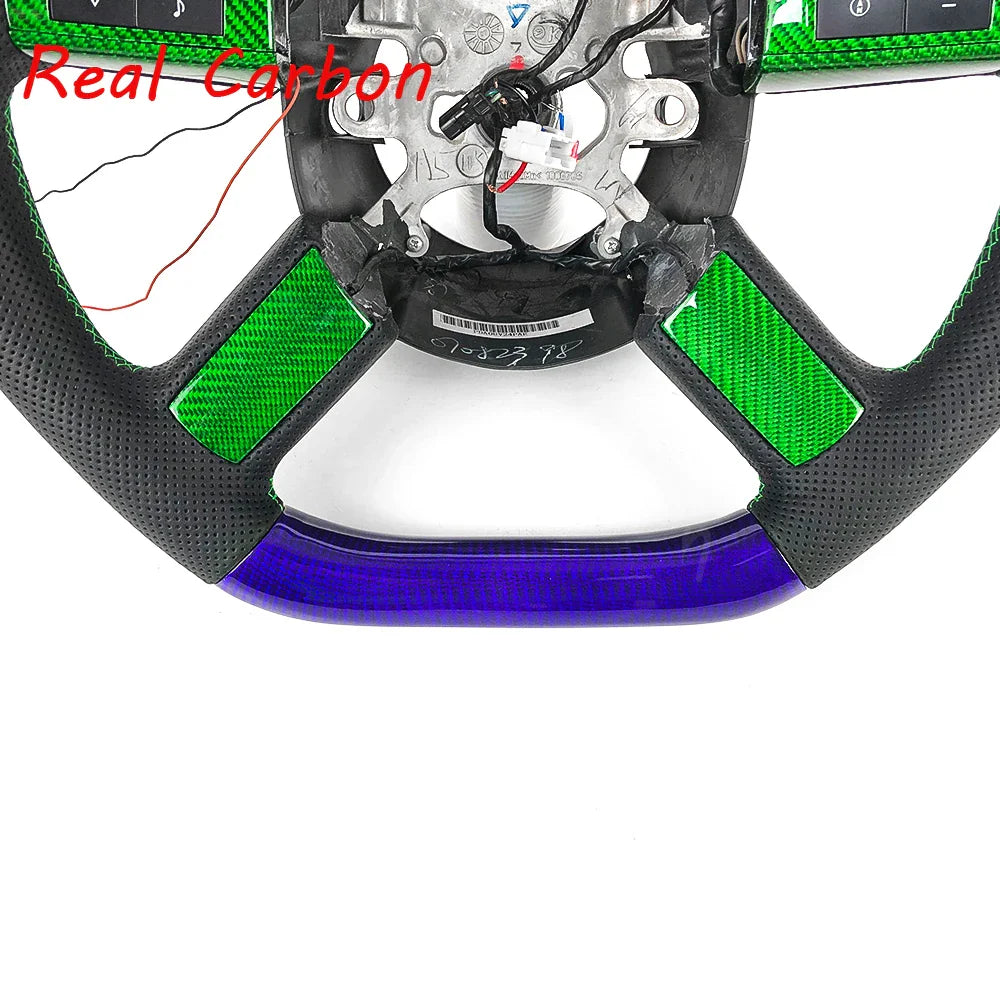 Real Carbon Fiber Steering Wheel For Dodge 2005-2010 charger srt8 for Chrysler 300C Custom LED Steering Wheel