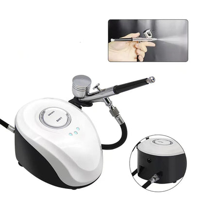 Professional Airbrush Machine for Nails Art Paint Tattoo Craft Cake Nano Mist Sprayer Beauty Tool Oxygen Injector Air Compresso