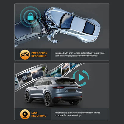 Soam 4K Dash Cam for Cars Front and Rear Camera Car Dvr WIFI Car Camera for Vehicle Video Recorder Rear View Camera Parking Mode