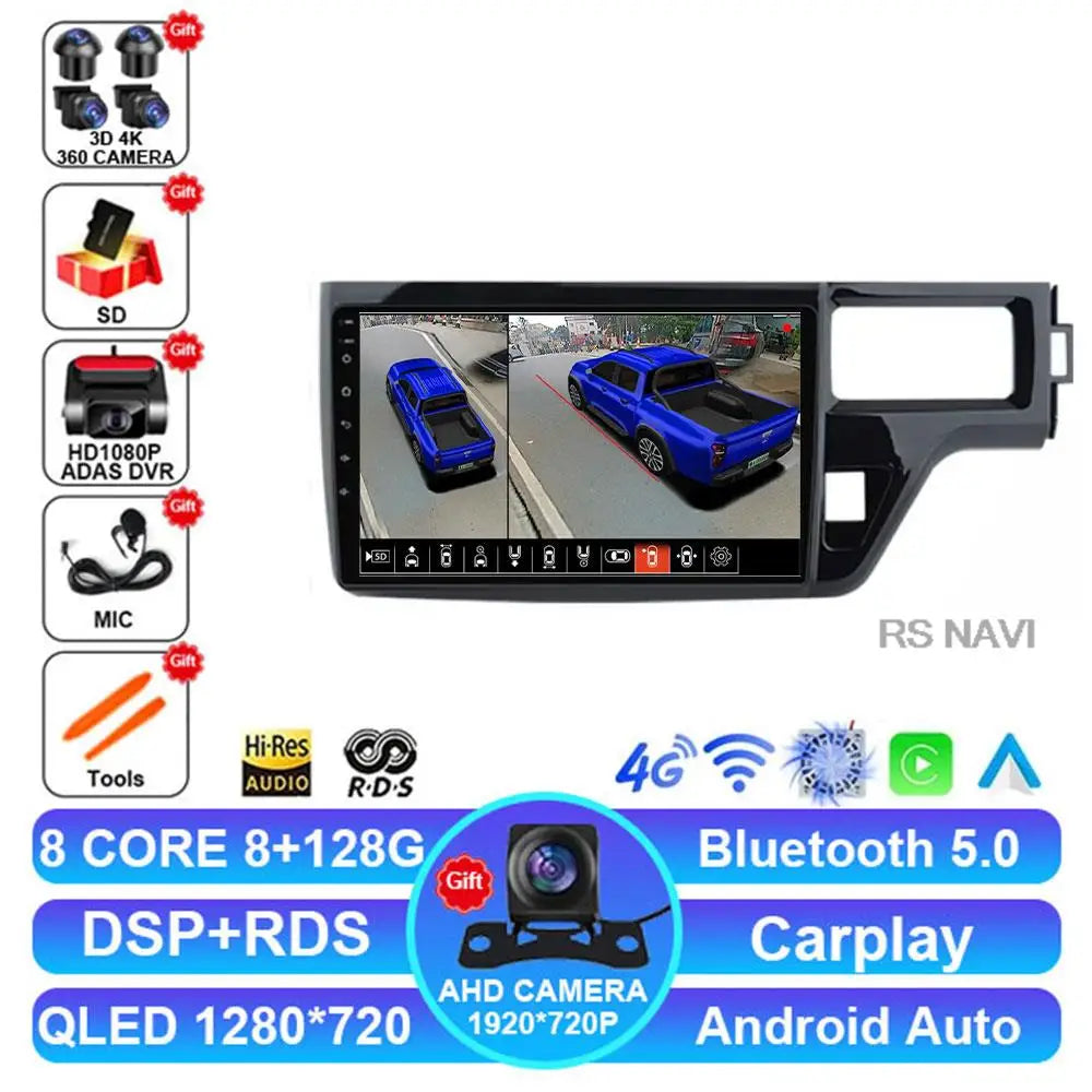 Android 14 Car Radio For Honda Stepwgn 5 2015 - 2021 4G LTE DSP Navigation BT Viedo Player DVD Wireless Carplay Auto 2 DIN GPS