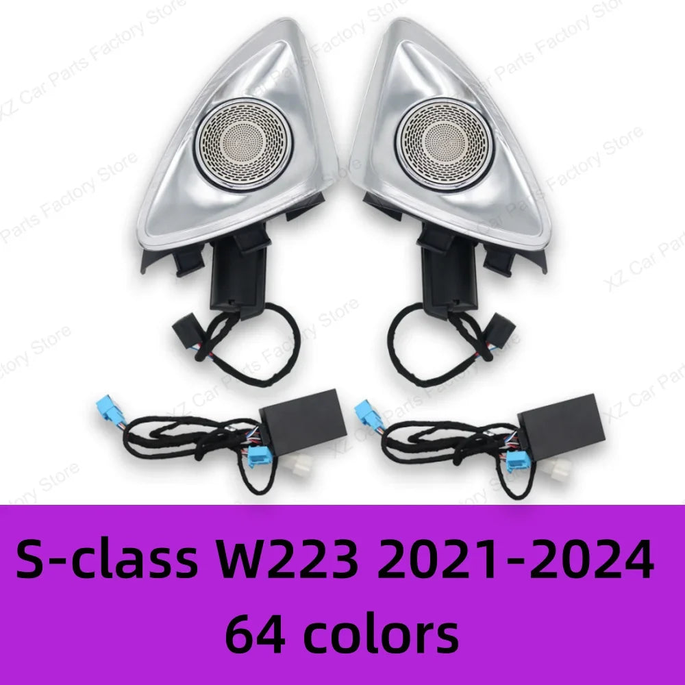 64 Colors 4D rotating Tweeter Speaker Ambient Light For Mercedes-Benz 4D Speaker W213 W205 W206 W223 W222 X254 C/E/S-Class Car