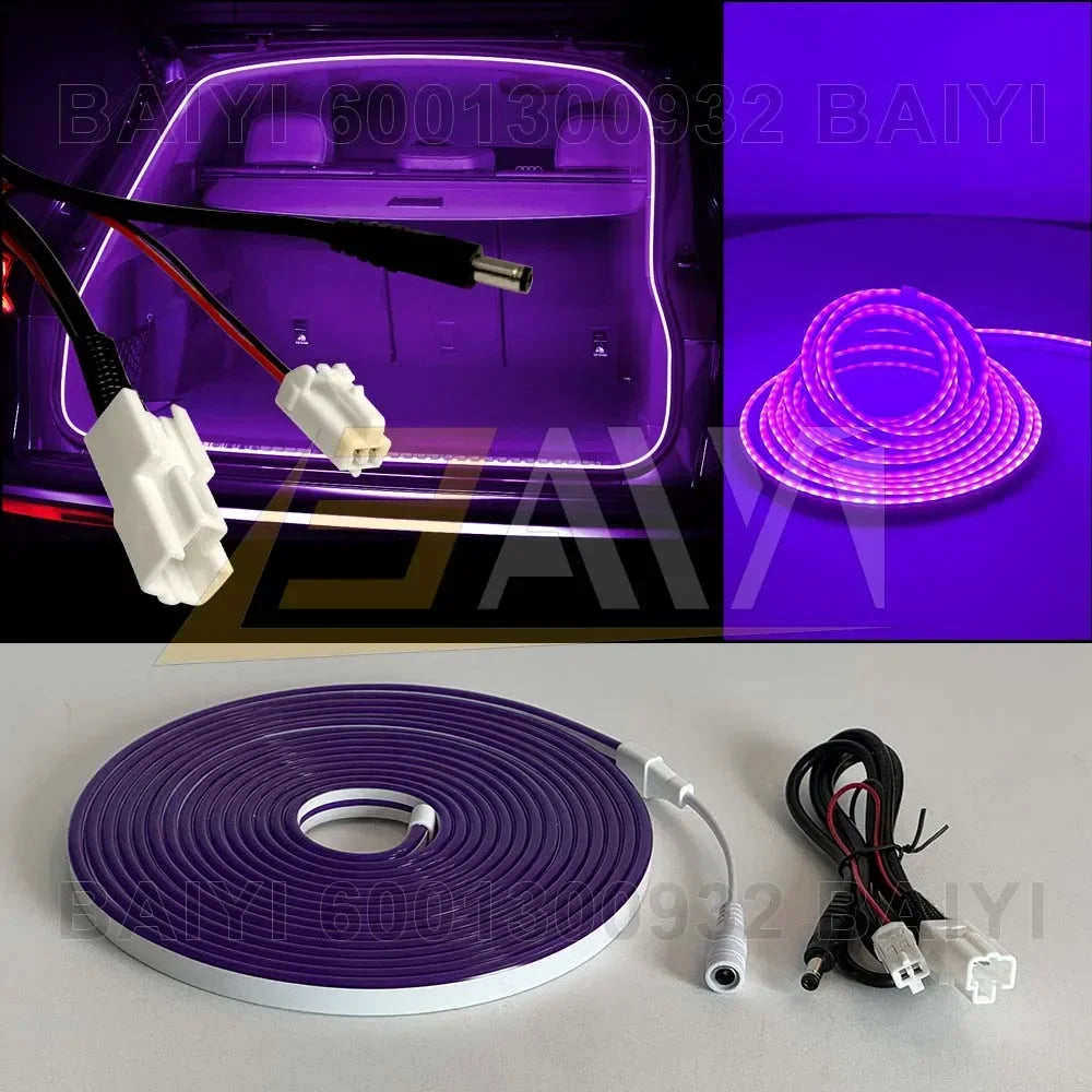 Customizable 5M LED Car Trunk Light Interior Atmosphere Neon Lamp For Toyota RAV4 VENZA BZ4X Corolla Cross Other Car Accessories