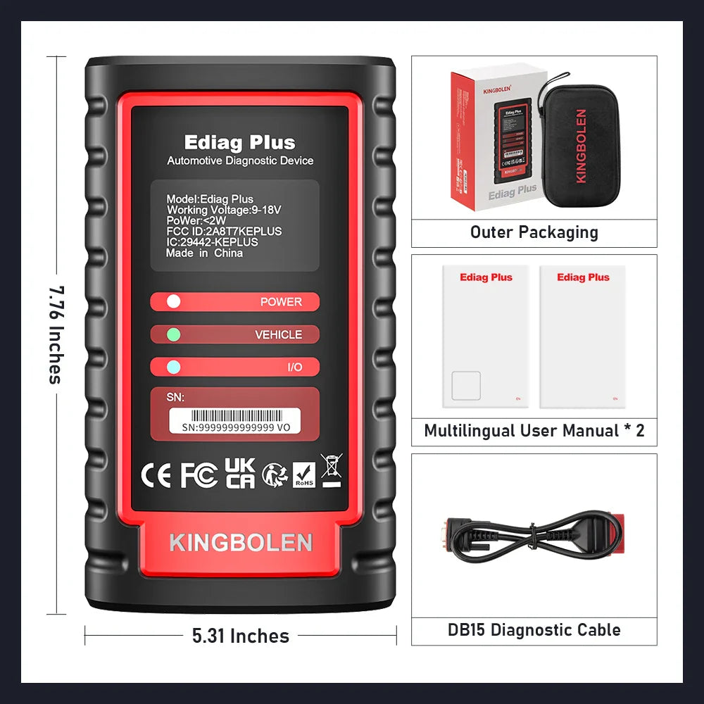 Thinkdiag2 All System Bidirectional Control OBD2 Diagnostic Scanner for iOS & Android, Bluetooth Scan Tool with CAN-FD Protocol,