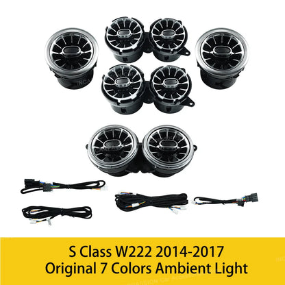Upgrade LED Turbine Nozzle Ambient Light for Mercedes Benz W213/W205/X253/W222/W223/W206 C/E/GLC/S-Class Air Vents
