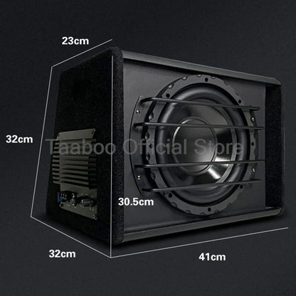 10 Inch 12V Super Subwoofer 800W High Power Car Speaker Car Audio Processor Fever DIY Car Active Amplifier Speaker Modification