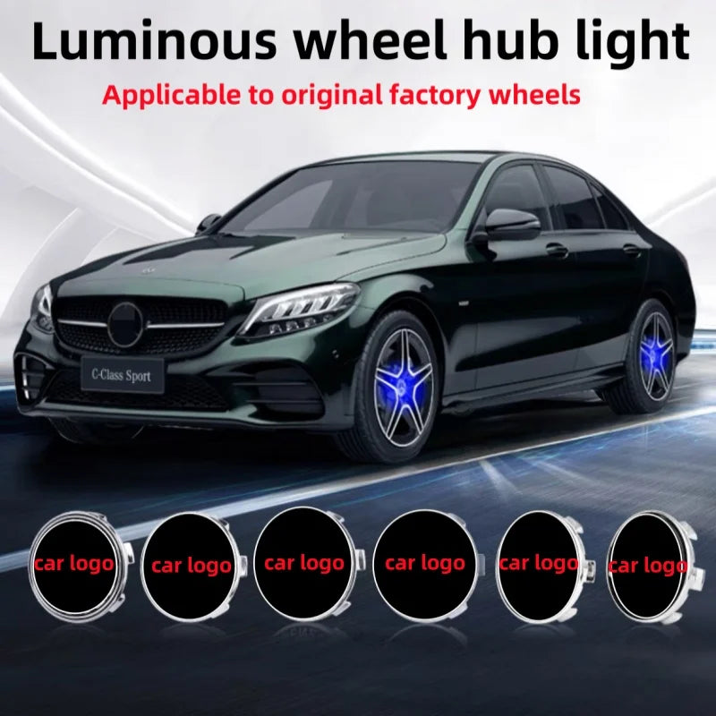 Hub Light Car Wheel Caps Light Center Cover Lighting Cap Floating Illumination LED auto For for Mercedes-Benz A CLASS B CLASS C