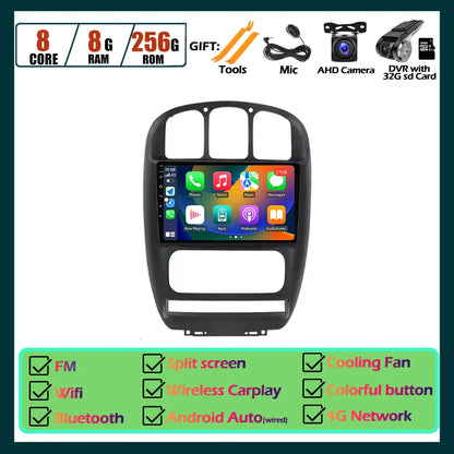 Wireless Carplay Android Auto Screen For Chrysler Voyager Rg Rs Town  & Country Rs 2000-2007 Multimedia Player Stereo Tools 4G