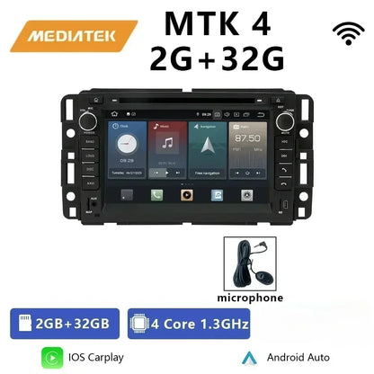 CHSTEK Car Radio Carplay DVD For GMC Chevrolet Yukon Denali Acadia Traverse Silverado Express Android 14 Bluetooth WIFI GPS RDS