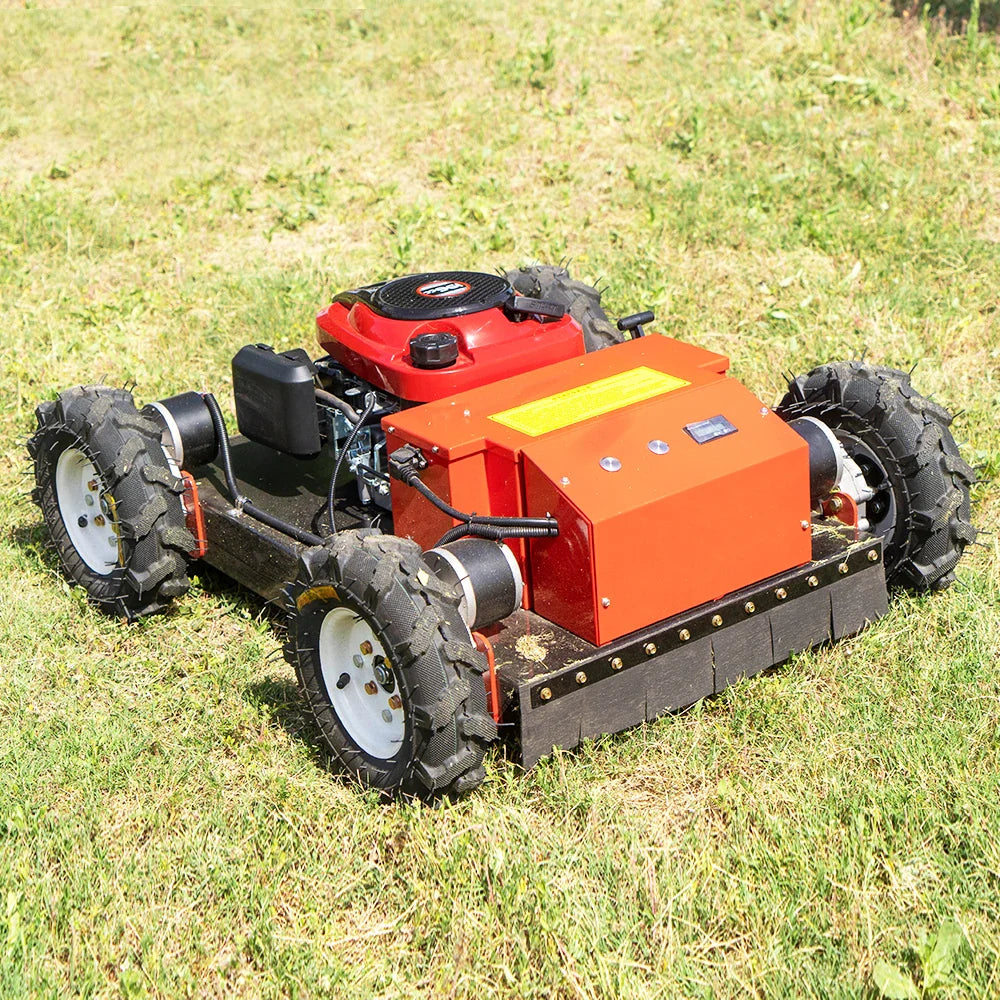 Customer Cheapest 16HP Gasoline Robot Lawn Mower Grass Cutter Flail Mower Wheel Mowers Petrol Lawnmower power tools