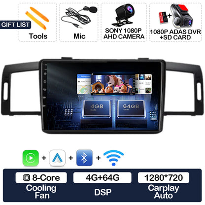 Android 15 Head Unit For Infiniti M35 2003 - 2010 Nissan Fuga 2005 - 2010 Car Radio Multimedia Video Player CarPlay Auto 4G WIFI