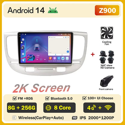 Android 2 din For Kia RIO 2 2005 - 2011 Car Radio Multimedia GPS Navigation Player Auto NO 2din DVD Screen Carplay Stereo WIFI