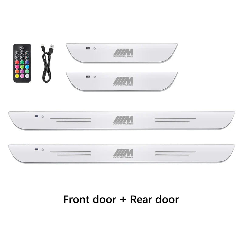 LED Car Welcome Pedal Light Door Sill Light For BMW M Performance X1 X3 X4 X5 X6 X7 E46 E39 E87 E60 E92 E90 F10 F20 F30 Series