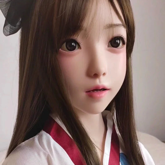 Estartek 1/1 Custom Silicone Doll Beauty Head Sculpt Mandy with Oral Mouth for Real Size Doll Sence DIY M16