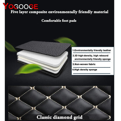 YOGOOGE Custom Car Floor Mats For Infiniti G G25 G35 G37 Auto Carpets Foot Coche Accessorie