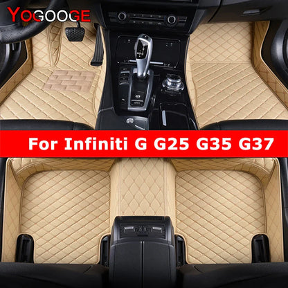 YOGOOGE Custom Car Floor Mats For Infiniti G G25 G35 G37 Auto Carpets Foot Coche Accessorie