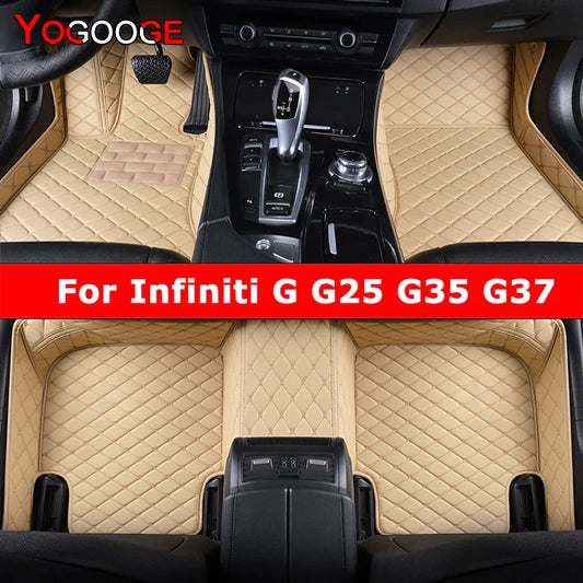 YOGOOGE Custom Car Floor Mats For Infiniti G G25 G35 G37 Auto Carpets Foot Coche Accessorie