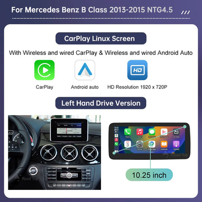 Touch Screen Car Radio for Mercedes Benz A B Class W176 CLA GLA W246 NTG4.5 Multimedia GPS With Carplay Android Auto Mirroring