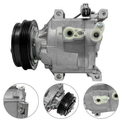 Original AC Compressor  Low-Noise Compressor for 2000-2005 Toyota Echo 1.5L Models Silver