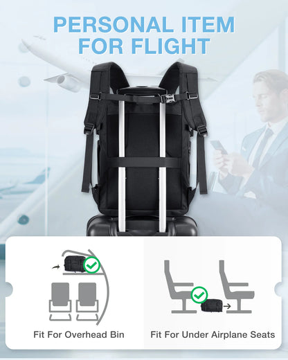 BAGSMART Suitcase Travel Backpack for Easyjet Cabin Bag 45x36x20 Men's Backpacks Expendable Waterproof 17‘’ Laptop backpack