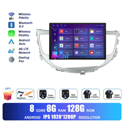 13.1Inch Android Auto Car Radio For Hyundai Rohens Genesis 2008 - 2013 Multimedia Player GPS Navigation BT Carplay 4G Wifi