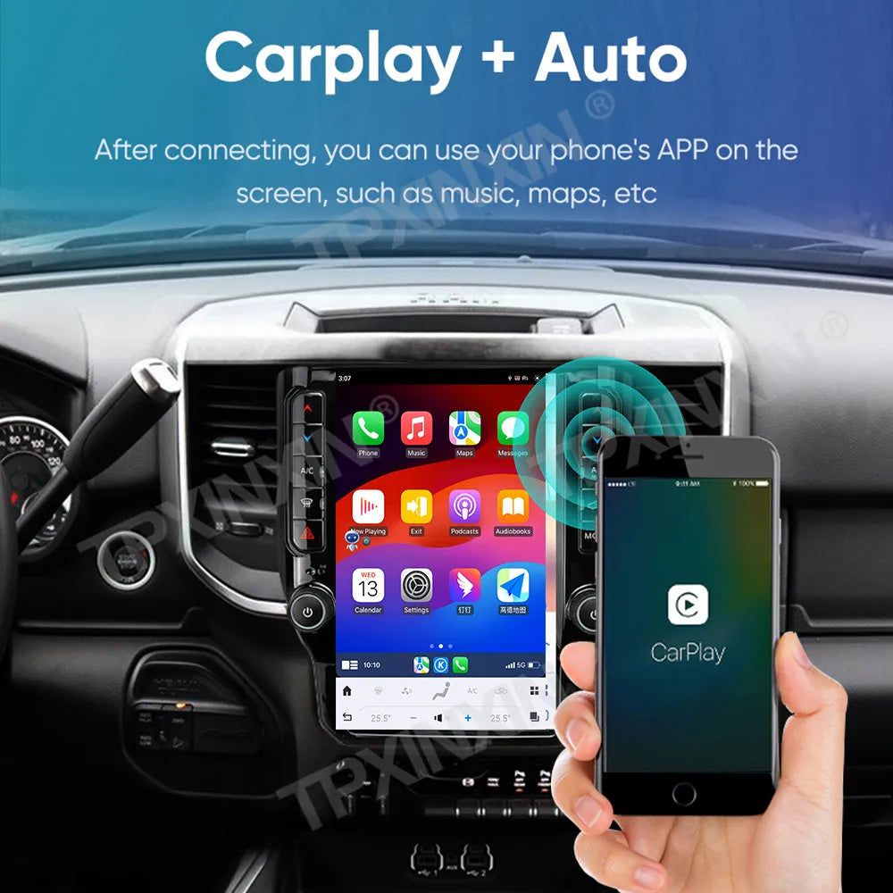 For Dodge Ram 1500 2500 3500 4500 2018 - 2022 Android Car Radio Multimedia Video Player Wireless Carplay Autoradio Stereo GPS