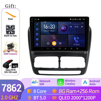 Car Radio For Fiat Doblo-Opel Combo Tour 2010-2015 Android 14 Wireless Carplay Multimedia 7862S 8G 256G Head Unit 2K QLED Screen
