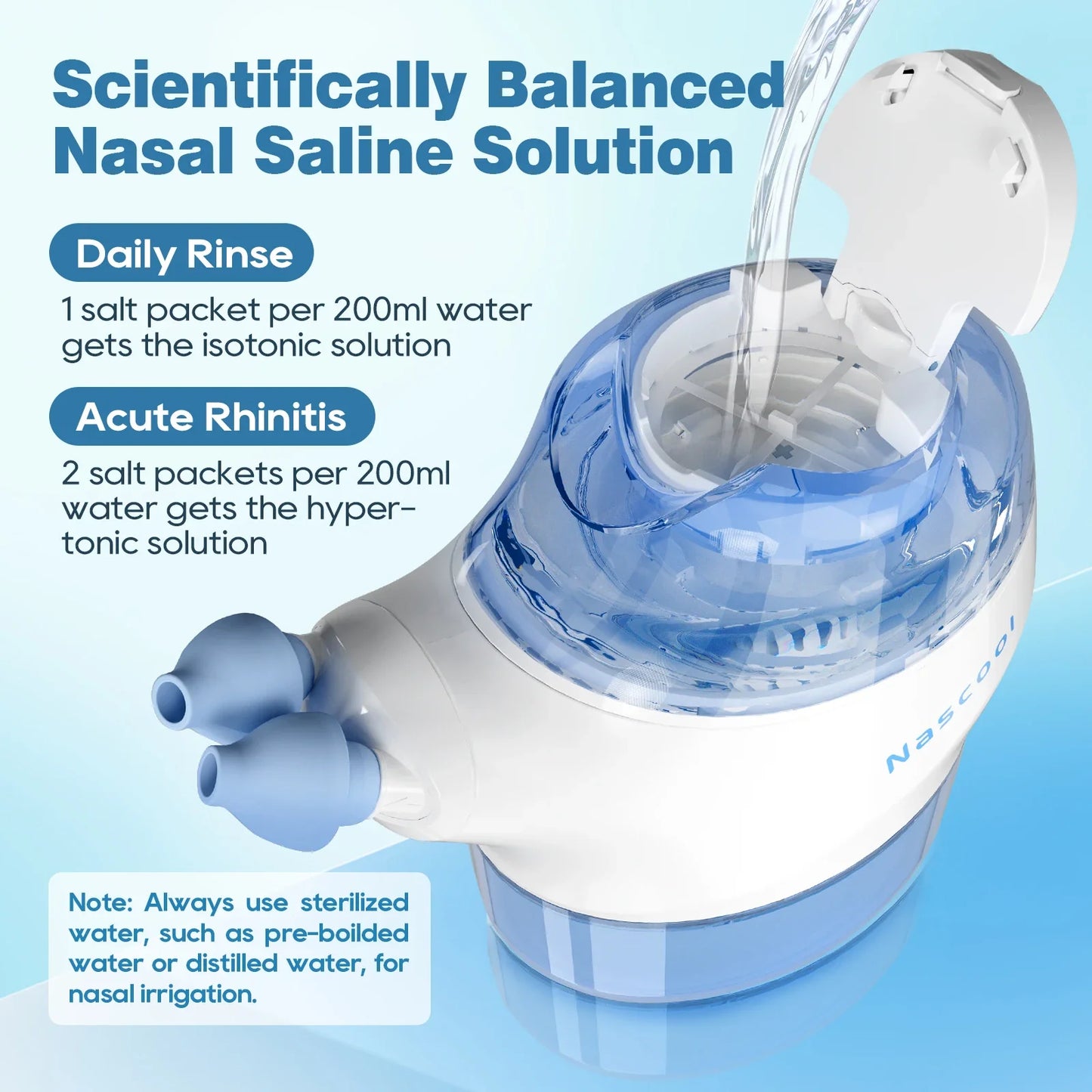 Electric Nasal Irrigation System with 50 SaltPods Suction Irrigator Nose Washer Sinus Rinse All-Round Deep Cleaner Machine power tools