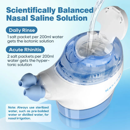 Electric Nasal Irrigation System with 50 SaltPods Suction Irrigator Nose Washer Sinus Rinse All-Round Deep Cleaner Machine power tools