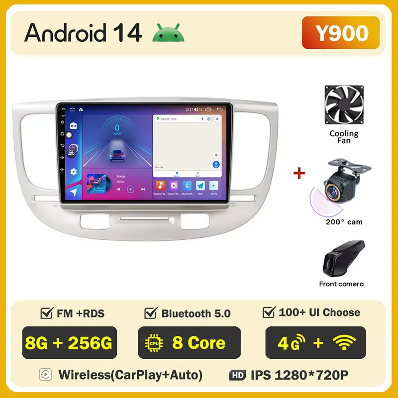 Android 2 din For Kia RIO 2 2005 - 2011 Car Radio Multimedia GPS Navigation Player Auto NO 2din DVD Screen Carplay Stereo WIFI