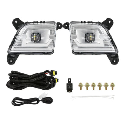 2pcs Car Front Bumper Driving Fog Lights Kit for Chevrolet Silverado 1500 2500HD 3500HD 2019-2022