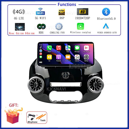 12.3 Inch Android 14 Car Radio For Benz Vito W447 2014-2021 Stereo Receiver GPS Navigation DSP Video Carplay Player NO 2DIN DVD