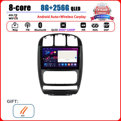 Car Radio Multimedia Player Android 14 System for Dodge Caravan 4 For Chrysler Grand Voyager RS 2000 - 2012 GPS Navi WiFi BT