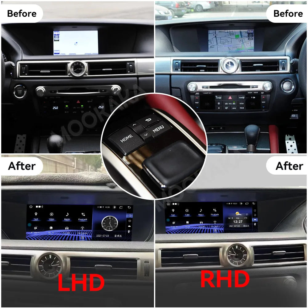 For Lexus GS GS200T GS250 GS350 GS400 GS450 2012 - 2017 Car Radio Multimedia Player Wireless Carplay Android Auto Autoradio Unit